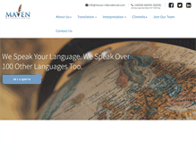 Tablet Screenshot of maven-international.com